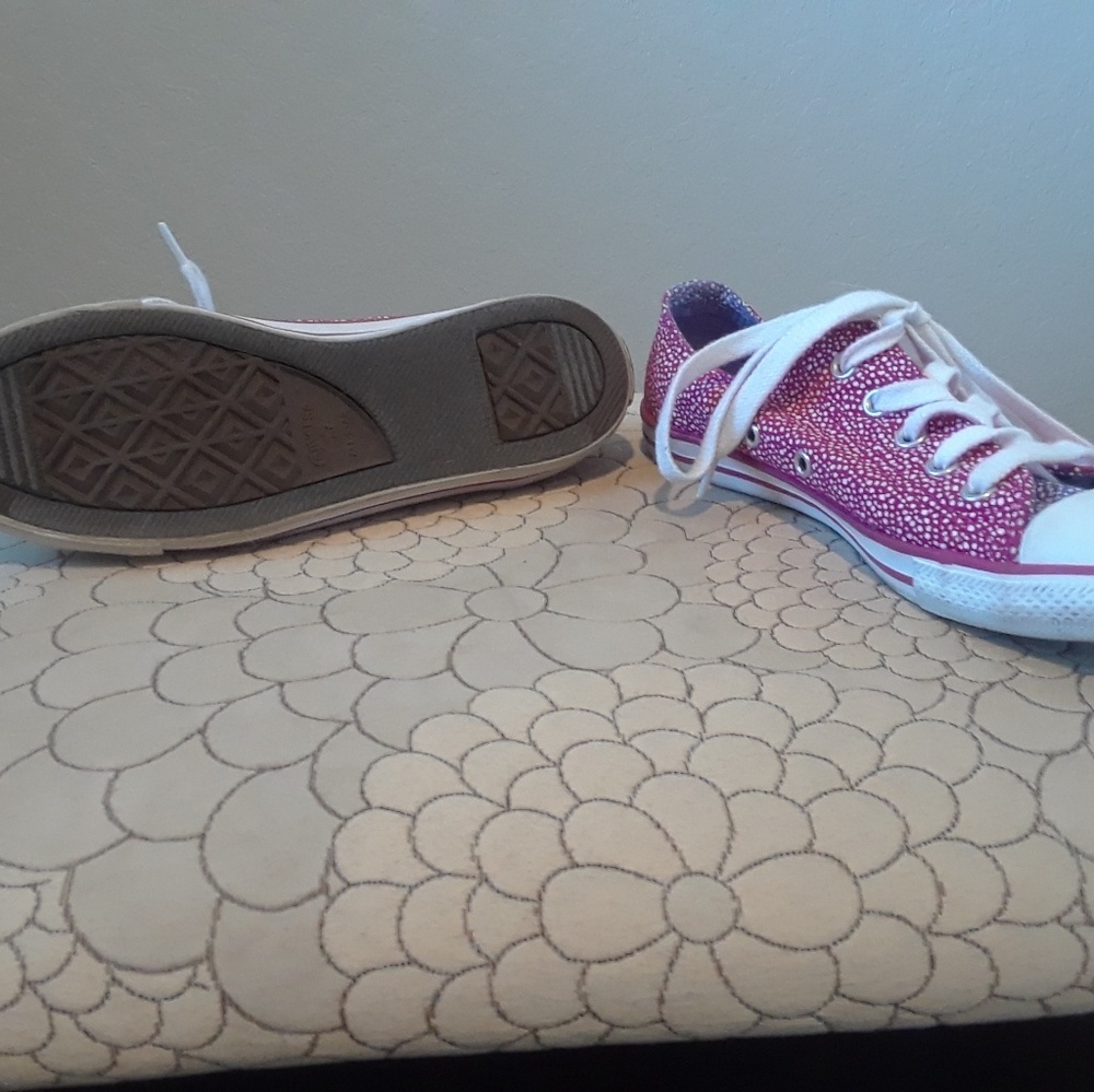 Converse Pink & Purple Patterned Shoes - Picture 5 of 6